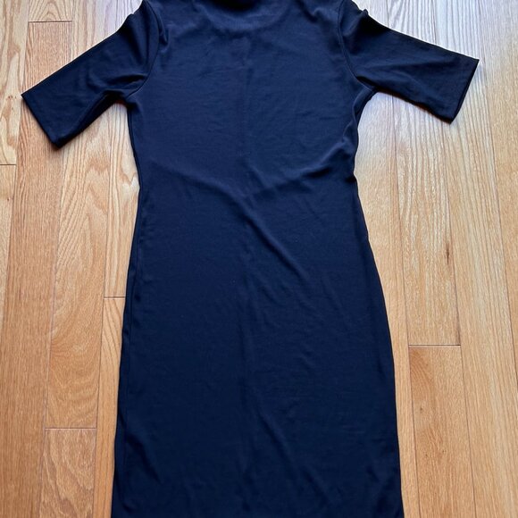 H&M Black Ribbed Bodycon Midi Dress - Picture 2 of 5
